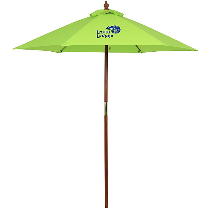 Custom Wood Market Umbrella - 7'