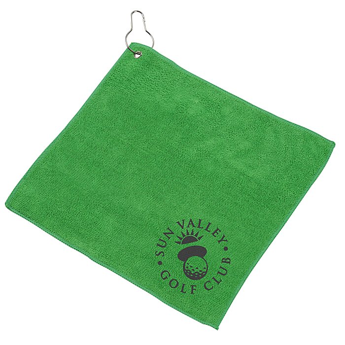 Custom Microfibre Golf Towel - 12 inches x 12 inches
