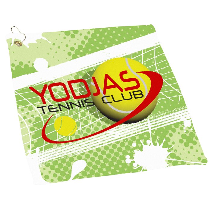 Custom Full Colour Microfibre Velour Golf Towel - 22 inches x 15 inches