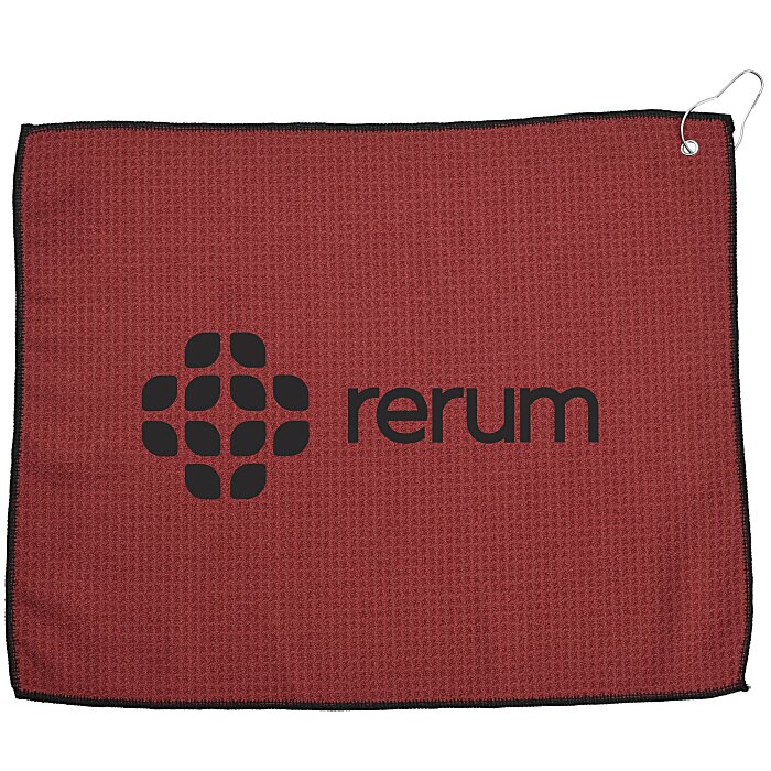 Custom Waffle Knit Golf Towel - 15 inches x 18 inches