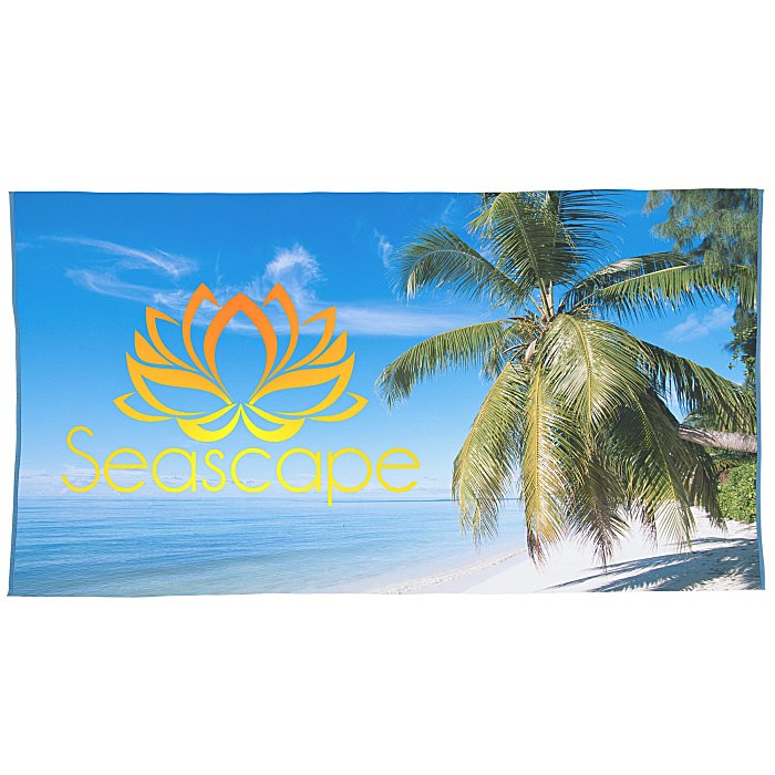 Custom SubliPlush Velour Beach Towel - 35 inches x 65 inches - Colours