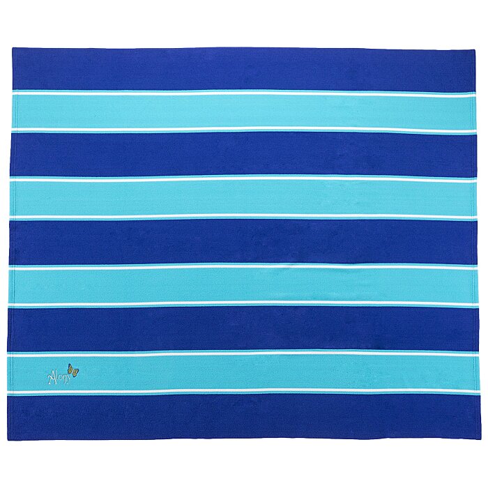 Custom Cabana Striped Microfibre Beach Towel - 60 inches x 72 inches
