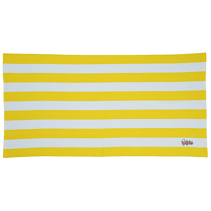 Custom Cabana Striped Microfibre Beach Towel - 30 inches x 60 inches