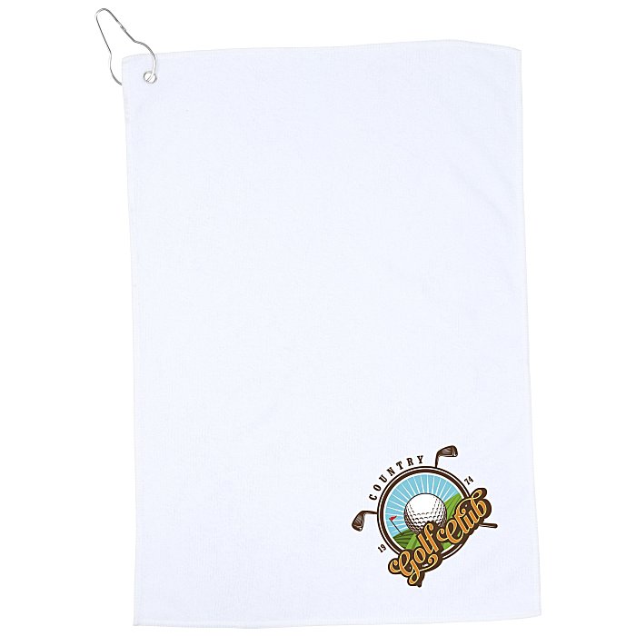 Custom Microfibre Golf Towel - 18 inches x 12 inches - Full Colour