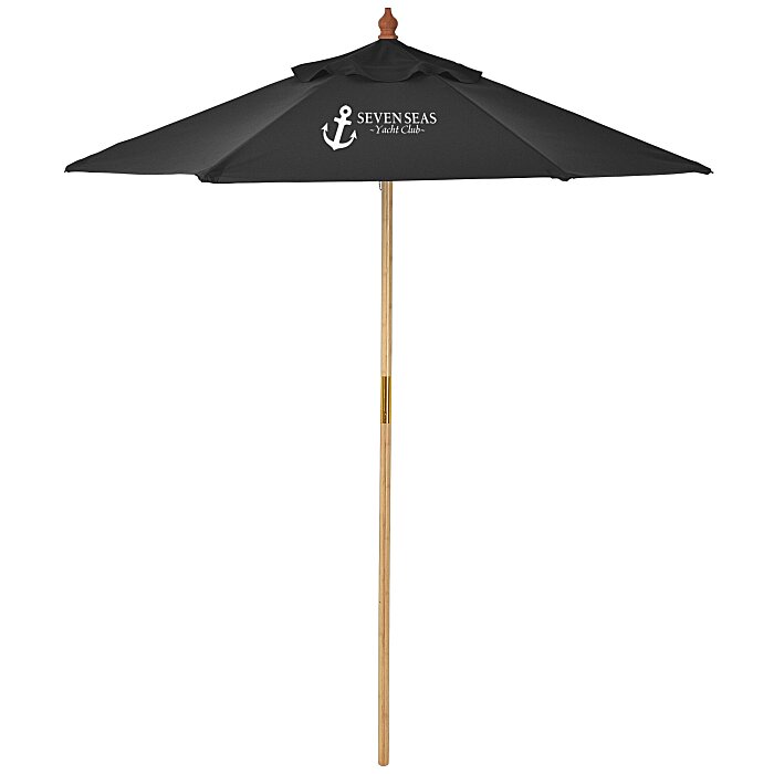 Custom Bamboo Market Umbrella - 7'