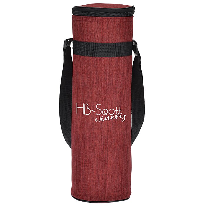 Custom Heathered Wine Cooler Tote - Closeout