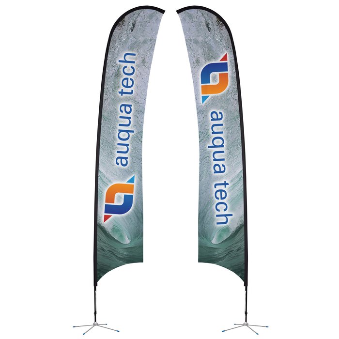 Custom Indoor Razor Sail Sign - 17 feet - Two Sided