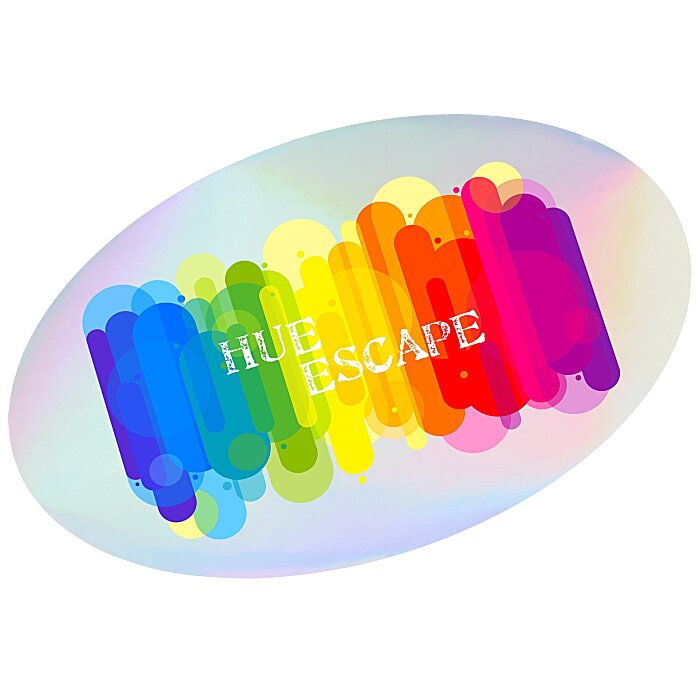 Custom Holographic Sticker - Oval - 3