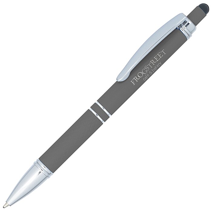 Custom Quinly Soft Touch Stylus Metal Pen - Laser