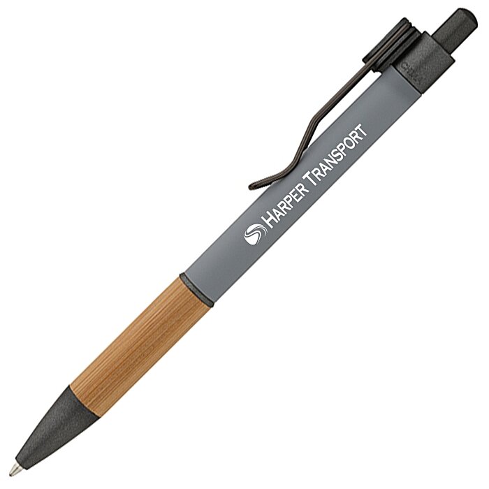 Custom Manoa Ballpoint Pen with Bamboo Grip- Laser Engraved - Closeout