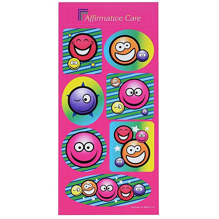 Custom Super Kid Sticker Sheet - Smiley Faces