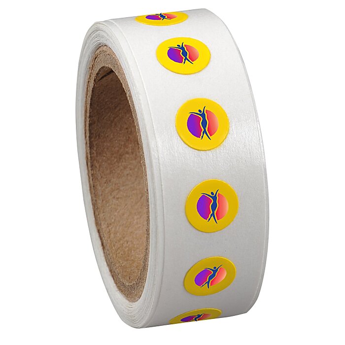 Custom Full Colour Sticker by the Roll - Circle - 1/4 inch