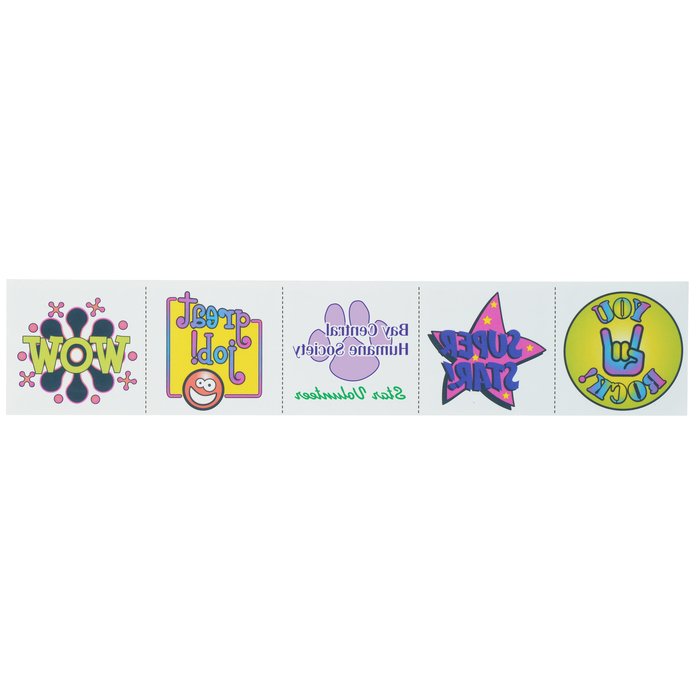 Custom Super Kid 5 Tattoo Strip - Wow Words