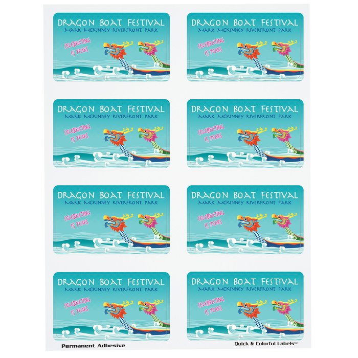 Custom Quick & Colourful Sheeted Label - Rect - 2