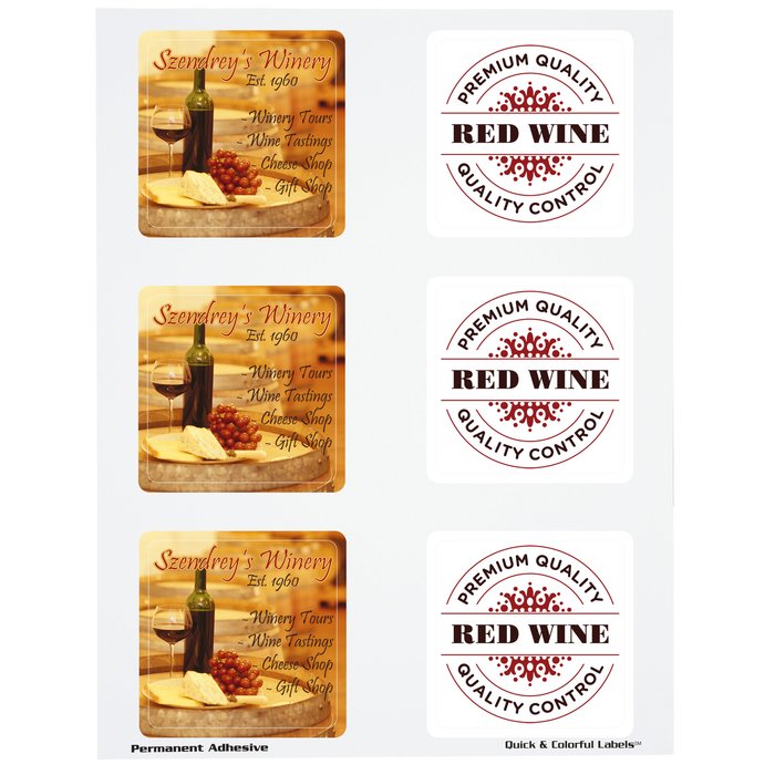 Custom Quick & Colourful Sheeted Label - Square - 2-3/4