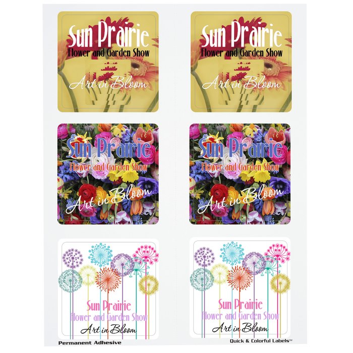 Custom Quick & Colourful Perforated Sheeted Label - Square - 3