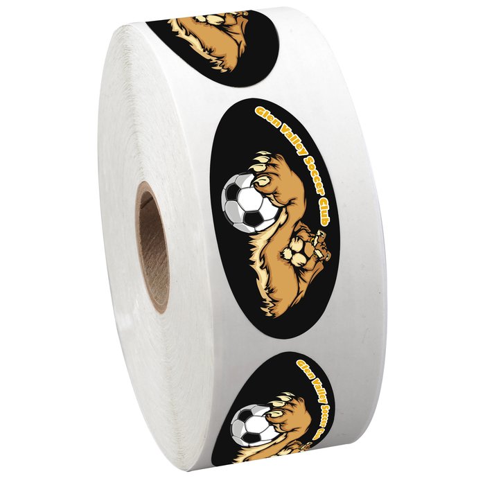 Custom Full Colour Sticker by the Roll - Oval - 1-1/16