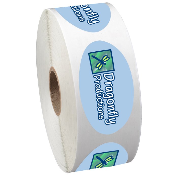 Custom Full Colour Sticker by the Roll - Oval - 1-1/4