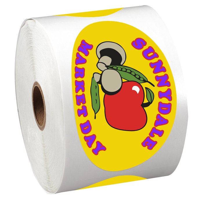 Custom Full Colour Sticker by the Roll - Oval - 2-1/2