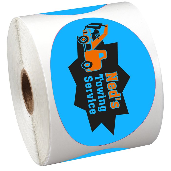 Custom Full Colour Sticker by the Roll - Oval - 2-5/8