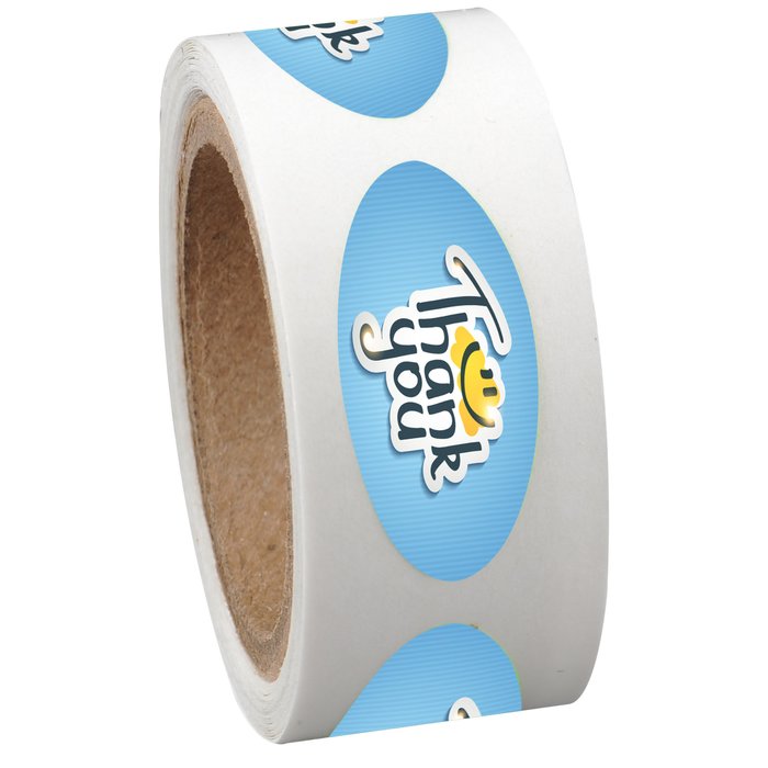 Custom Full Colour Sticker by the Roll - Oval - 3/8