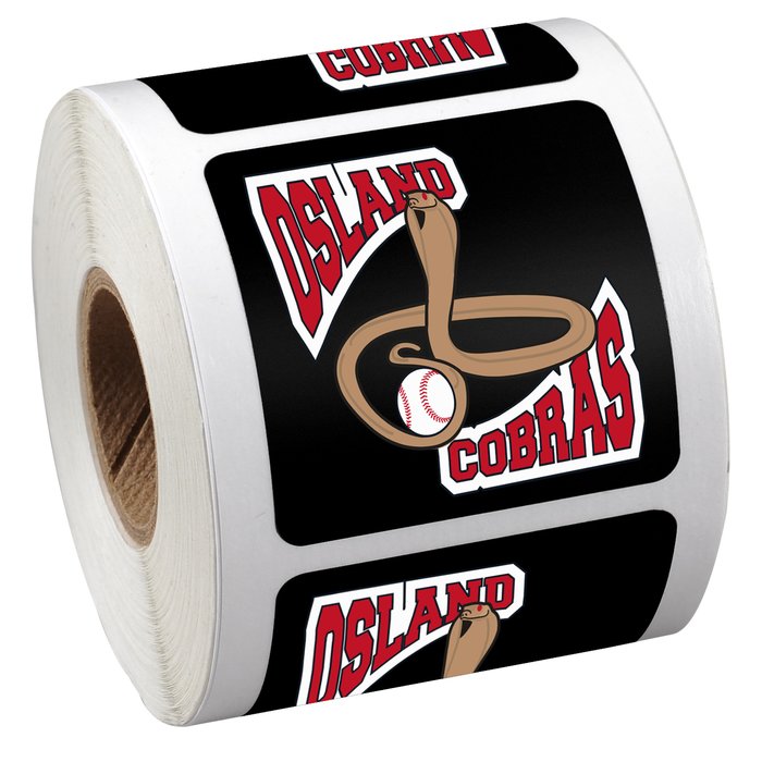 Custom Full Colour Sticker by the Roll - Square - 1-3/4
