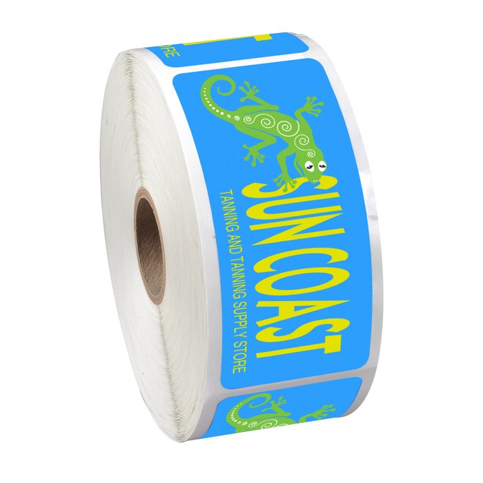 Custom Full Colour Sticker by the Roll - Rectangle- 1-1/2