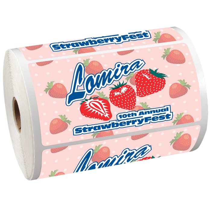 Custom Full Colour Sticker by the Roll - Rectangle- 2-3/4