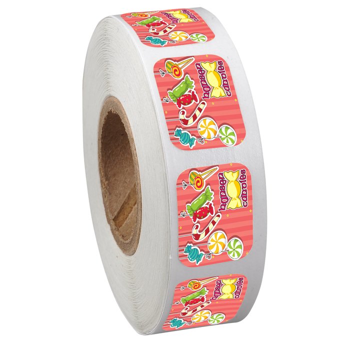 Custom Full Colour Sticker by the Roll - Rectangle- 9/16