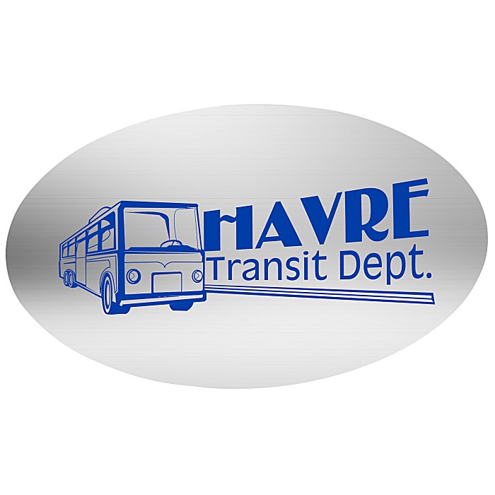 Custom Chrome Sticker - Oval - 3