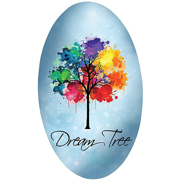 Custom Full Colour Chrome Sticker - Oval - 3