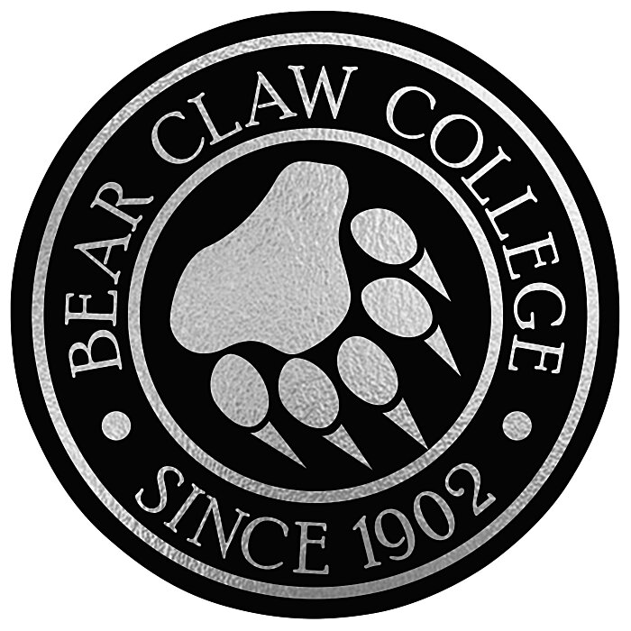 Custom Matte Black Embossed Seal by the Roll - Circle - 3