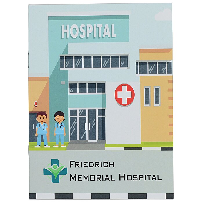 Custom Kid's Reusable Sticker Activity Book - Hospital