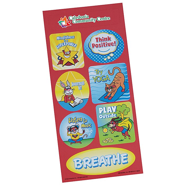 Custom Super Kid Sticker Sheet - Superhero Mindfulness