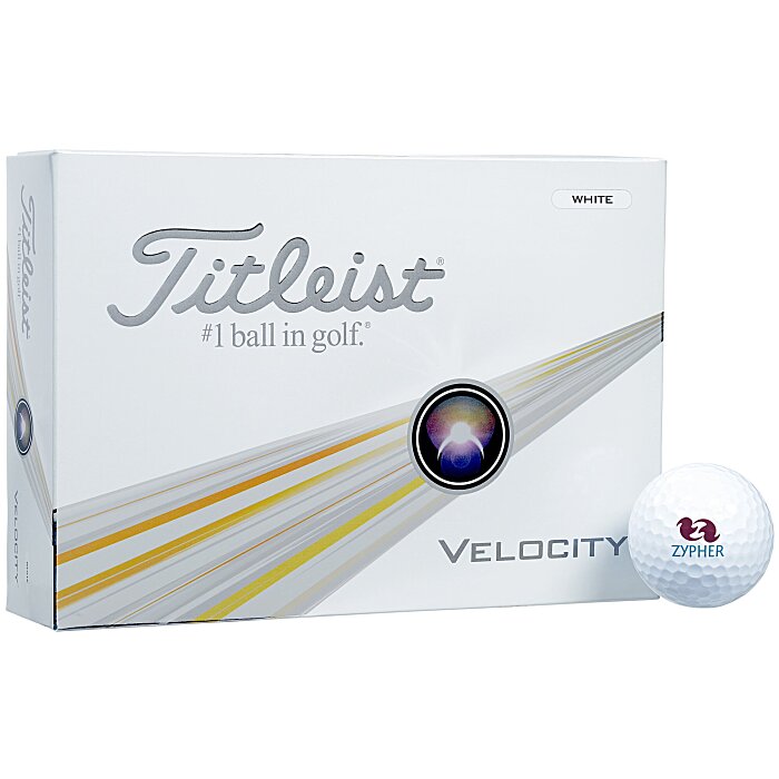 Custom Titleist Velocity Golf Ball - Dozen - Factory Direct