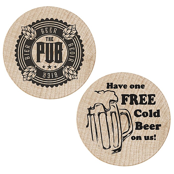 Custom Wooden Nickel - Beer