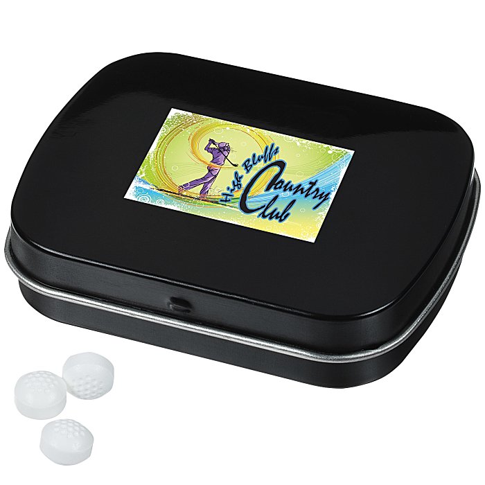 Custom Mint Tin with Shaped Mints - Golf Ball