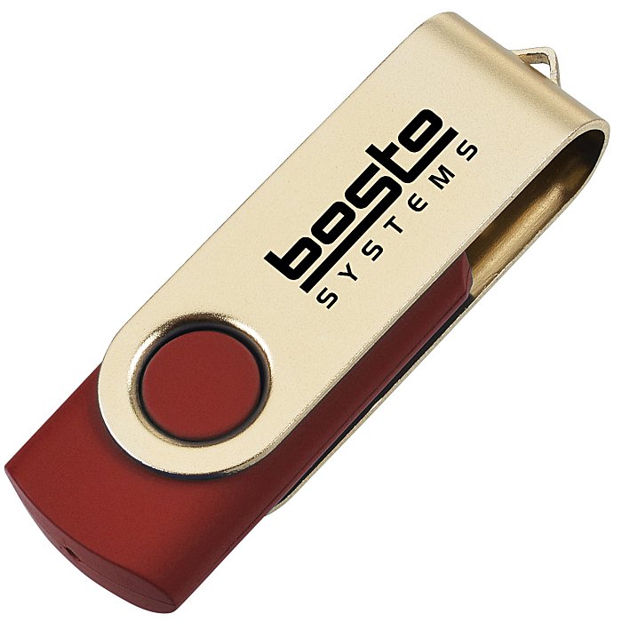 Custom USB Swing Drive - Gold - 1GB