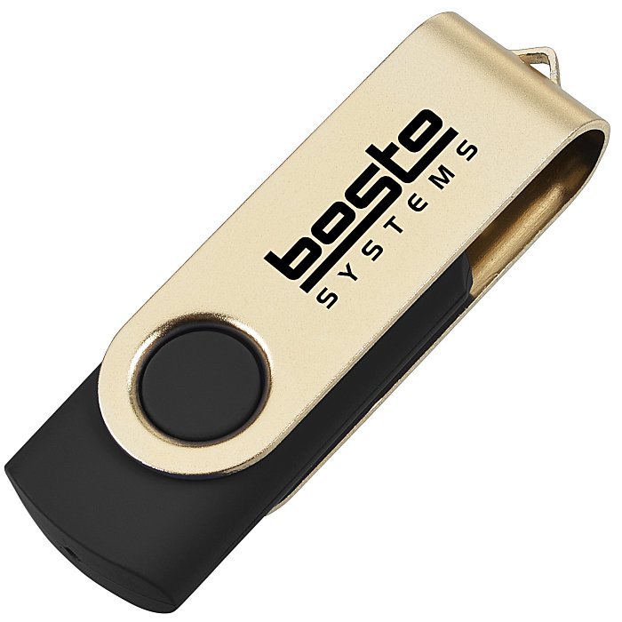 Custom USB Swing Drive - Gold - 2GB