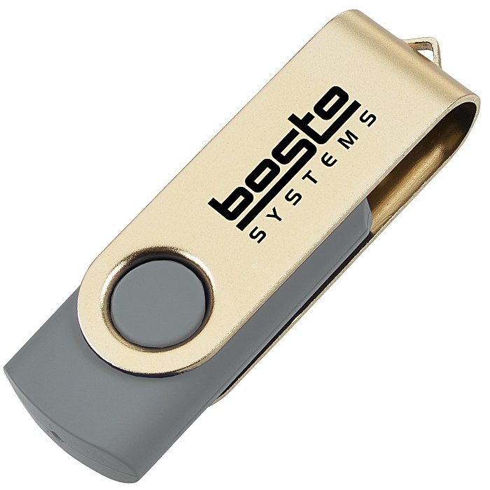 Custom USB Swing Drive - Gold - 4GB