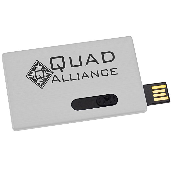 Custom Slide Card Micro USB Drive - 4GB
