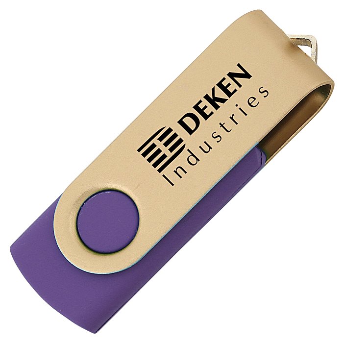 Custom USB Swing Drive - Gold - 16GB