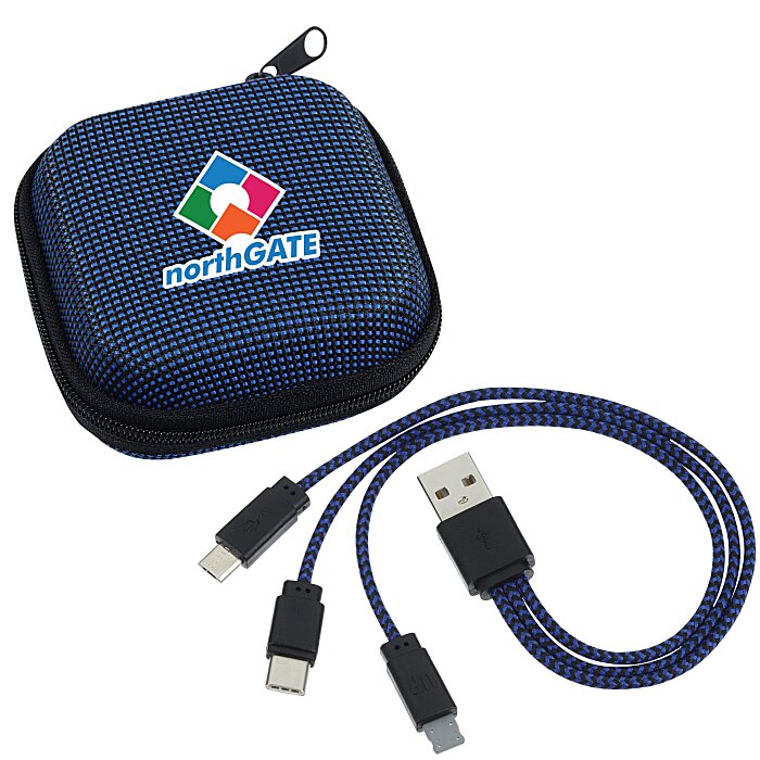 Custom Textured 3-in-1 Charging Cable