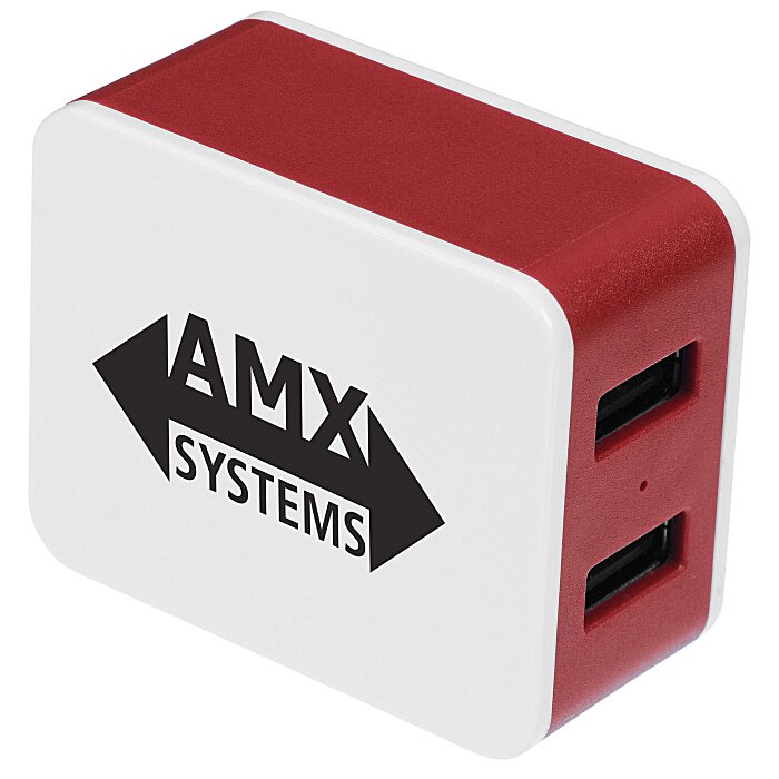 Custom 2 Port USB Folding Wall Charger