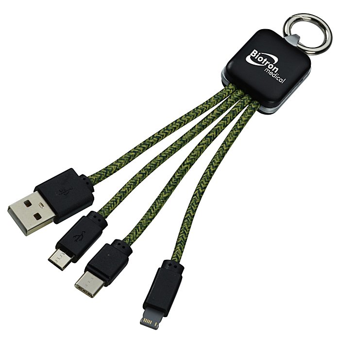 Custom Ridge Line Light-Up Logo Charging Cable