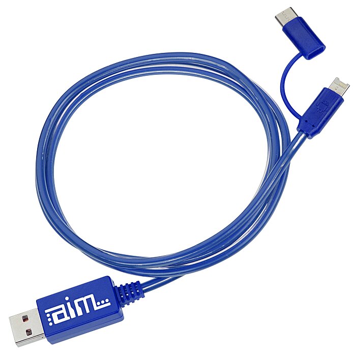Custom Shine Light-Up Duo Charging Cable