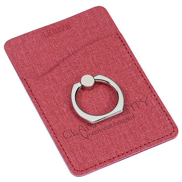 Custom Leeman RFID Smartphone Wallet with Ring Phone Stand
