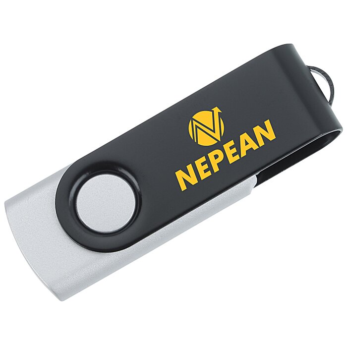 Custom Swivel USB-C Drive - Black - 16GB