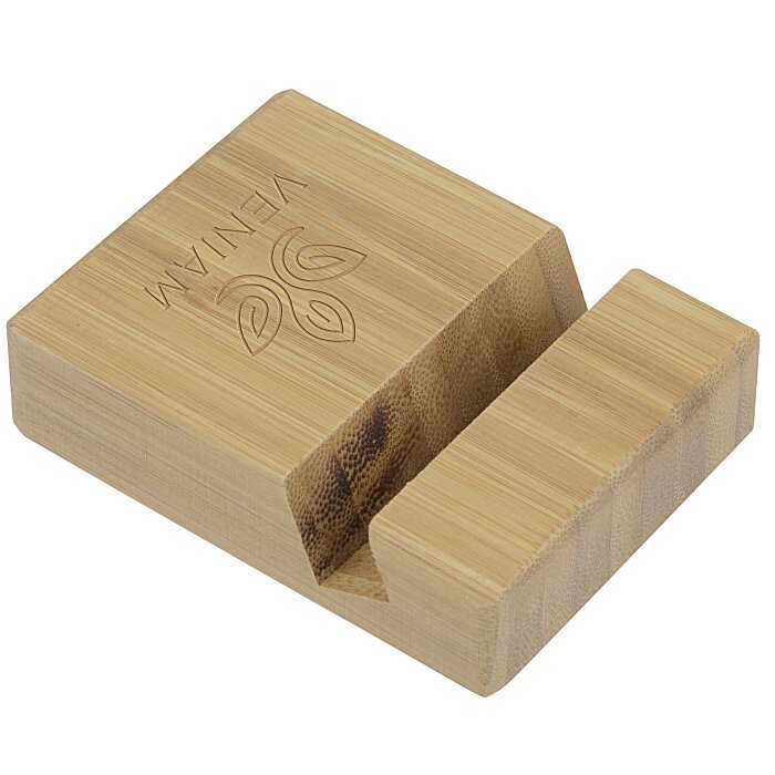 Custom Bamboo Block Phone Stand
