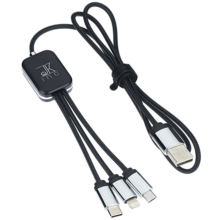 Custom SCX Zander Light-Up Logo Charging Cable